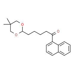ChemSpider 2D Image | 5-(5,5-dimethyl-1,3-dioxan-2-yl)-1'-valeronaphthone | C21H26O3