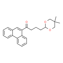 ChemSpider 2D Image | 4-(5,5-Dimethyl-1,3-dioxan-2-yl)-1-(9-phenanthryl)-1-butanone | C24H26O3