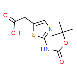ChemSpider 2D Image | 2-(2-((tert-Butoxycarbonyl)amino)thiazol-5-yl)acetic acid | C10H14N2O4S