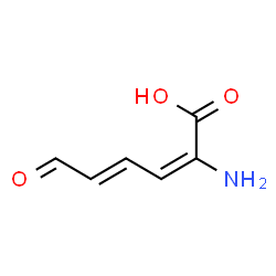ChemSpider 2D Image | (2E,4E)-2-Amino-6-oxo-2,4-hexadienoic acid | C6H7NO3