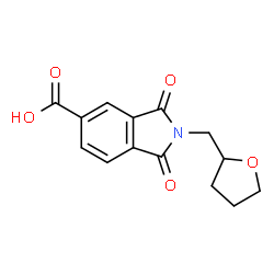 ChemSpider 2D Image | 1,3-Dioxo-2-(tetrahydro-2-furanylmethyl)-5-isoindolinecarboxylic acid | C14H13NO5