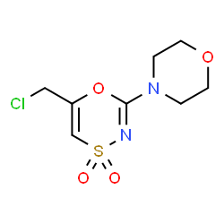 ChemSpider 2D Image | 6-(Chloromethyl)-2-(4-morpholinyl)-1,4,3-oxathiazine 4,4-dioxide | C8H11ClN2O4S