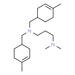 ChemSpider 2D Image | N,N-Dimethyl-N',N'-bis[(4-methyl-3-cyclohexen-1-yl)methyl]-1,3-propanediamine | C21H38N2