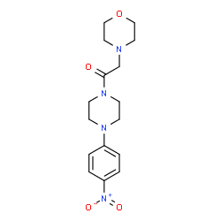 ChemSpider 2D Image | 2-(4-Morpholinyl)-1-[4-(4-nitrophenyl)-1-piperazinyl]ethanone | C16H22N4O4
