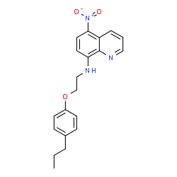 ChemSpider 2D Image | 5-Nitro-N-[2-(4-propylphenoxy)ethyl]-8-quinolinamine | C20H21N3O3
