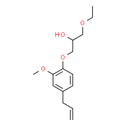 ChemSpider 2D Image | 1-(4-Allyl-2-methoxyphenoxy)-3-ethoxy-2-propanol | C15H22O4