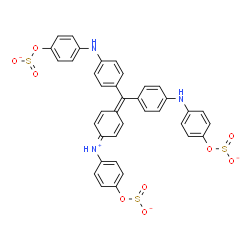 ChemSpider 2D Image | {[4-({4-[Bis(4-{[4-(sulfinatooxy)phenyl]amino}phenyl)methylen]-2,5-cyclohexadien-1-yliden}ammonio)phenoxy]sulfinyl}oxidanid | C37H27N3O9S3