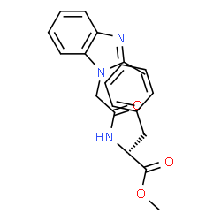 ChemSpider 2D Image | Methyl N-[(2-methyl-1H-benzimidazol-1-yl)acetyl]-L-phenylalaninate | C20H21N3O3