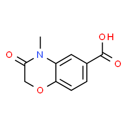 ChemSpider 2D Image | 4-Methyl-3-oxo-3,4-dihydro-2H-1,4-benzoxazine-6-carboxylic acid | C10H9NO4