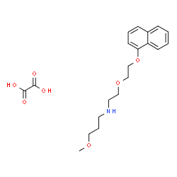 ChemSpider 2D Image | 3-Methoxy-N-{2-[2-(1-naphthyloxy)ethoxy]ethyl}-1-propanamine ethanedioate (1:1) | C20H27NO7