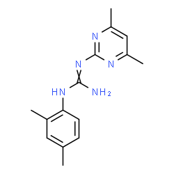 ChemSpider 2D Image | 1-(2,4-Dimethylphenyl)-2-(4,6-dimethyl-2-pyrimidinyl)guanidine | C15H19N5