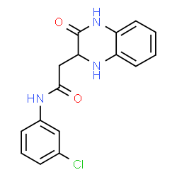 ChemSpider 2D Image | N-(3-chlorophenyl)-2-(3-oxo-2,4-dihydro-1H-quinoxalin-2-yl)acetamide | C16H14ClN3O2