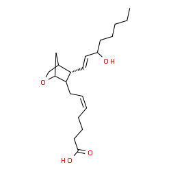 ChemSpider 2D Image | (5Z)-7-{(5S)-5-[(1E)-3-Hydroxy-1-octen-1-yl]-2-oxabicyclo[2.2.1]hept-6-yl}-5-heptenoic acid | C21H34O4