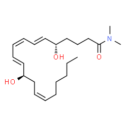 ChemSpider 2D Image | Leukotriene B4 dimethyl amide | C22H37NO3