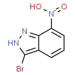 ChemSpider 2D Image | (3-Bromo-2H-indazol-7-yl)(hydroxy)oxido-lambda~5~-azanyl | C7H5BrN3O2