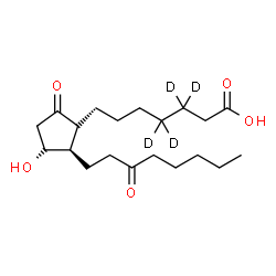 ChemSpider 2D Image | (8beta,11beta)-11-Hydroxy-9,15-dioxo(3,3,4,4-~2~H_4_)prostan-1-oic acid | C20H30D4O5