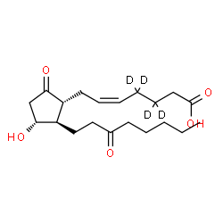ChemSpider 2D Image | (5Z,11alpha)-11-Hydroxy-9,15-dioxo(3,3,4,4-~2~H_4_)prost-5-en-1-oic acid | C20H28D4O5