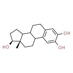 ChemSpider 2D Image | (8xi,9xi,14xi,17beta)-Estra-1,3,5(10)-triene-2,3,17-triol | C18H24O3