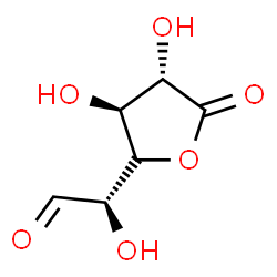 ChemSpider 2D Image | [(2R,3S,4S)-3,4-Dihydroxy-5-oxotetrahydro-2-furanyl](hydroxy)acetaldehyde | C6H8O6