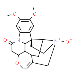 ChemSpider 2D Image | (1S)-4,5-Dimethoxy-12-oxa-8,17-diazaheptacyclo[15.5.2.0~1,18~.0~2,7~.0~8,22~.0~11,21~.0~15,20~]tetracosa-2,4,6,14-tetraen-9-one 17-oxide | C23H26N2O5