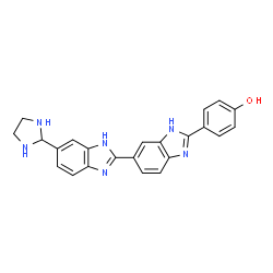 ChemSpider 2D Image | 4-[5-(2-Imidazolidinyl)-1H,1'H-2,5'-bibenzimidazol-2'-yl]phenol | C23H20N6O