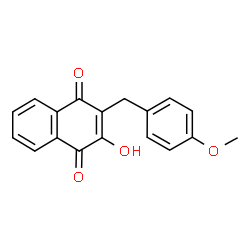ChemSpider 2D Image | 2-Hydroxy-3-(4-methoxybenzyl)-1,4-naphthoquinone | C18H14O4