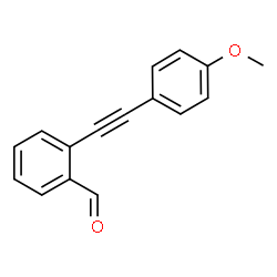 ChemSpider 2D Image | 2-((4-Methoxyphenyl)ethynyl)benzaldehyde | C16H12O2