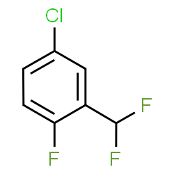 ChemSpider 2D Image | 4-Chloro-2-(difluoromethyl)-1-fluorobenzene | C7H4ClF3