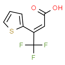 ChemSpider 2D Image | (2Z)-4,4,4-Trifluoro-3-(2-thienyl)-2-butenoic acid | C8H5F3O2S