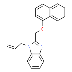 ChemSpider 2D Image | 1-Allyl-2-[(1-naphthyloxy)methyl]-1H-benzimidazole | C21H18N2O