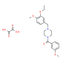 ChemSpider 2D Image | [4-(3-Ethoxy-4-methoxybenzyl)-1-piperazinyl](3-methoxyphenyl)methanone ethanedioate (1:1) | C24H30N2O8