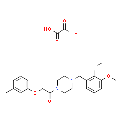 ChemSpider 2D Image | 1-[4-(2,3-Dimethoxybenzyl)-1-piperazinyl]-2-(3-methylphenoxy)ethanone ethanedioate (1:1) | C24H30N2O8