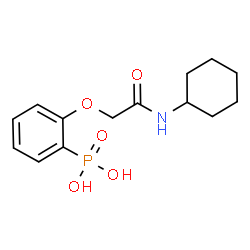 ChemSpider 2D Image | {2-[2-(Cyclohexylamino)-2-oxoethoxy]phenyl}phosphonic acid | C14H20NO5P