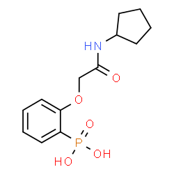 ChemSpider 2D Image | {2-[2-(Cyclopentylamino)-2-oxoethoxy]phenyl}phosphonic acid | C13H18NO5P
