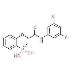 ChemSpider 2D Image | (2-{2-[(3,5-Dichlorophenyl)amino]-2-oxoethoxy}phenyl)phosphonic acid | C14H12Cl2NO5P