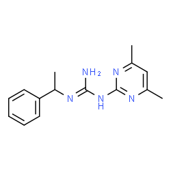 ChemSpider 2D Image | 1-(4,6-Dimethyl-2-pyrimidinyl)-2-(1-phenylethyl)guanidine | C15H19N5