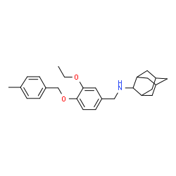 ChemSpider 2D Image | N-{3-Ethoxy-4-[(4-methylbenzyl)oxy]benzyl}-2-adamantanamine | C27H35NO2