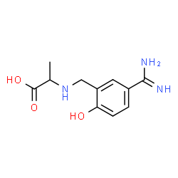 ChemSpider 2D Image | N-(5-Carbamimidoyl-2-hydroxybenzyl)alanine | C11H15N3O3