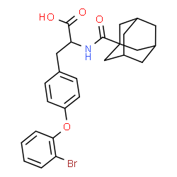 ChemSpider 2D Image | N-(Adamantan-1-ylcarbonyl)-O-(2-bromophenyl)tyrosine | C26H28BrNO4