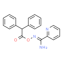 ChemSpider 2D Image | N-(2,2-Diphenylacetoxy)-2-pyridinecarboximidamide | C20H17N3O2