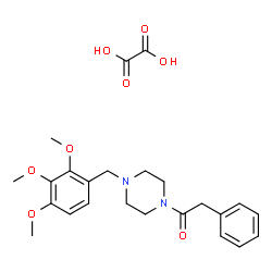 ChemSpider 2D Image | 2-Phenyl-1-[4-(2,3,4-trimethoxybenzyl)-1-piperazinyl]ethanone ethanedioate (1:1) | C24H30N2O8