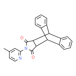 ChemSpider 2D Image | 17-(4-Methyl-2-pyridinyl)-17-azapentacyclo[6.6.5.0~2,7~.0~9,14~.0~15,19~]nonadeca-2,4,6,9,11,13-hexaene-16,18-dione | C24H18N2O2