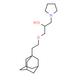 ChemSpider 2D Image | 1-[2-(Adamantan-1-yl)ethoxy]-3-(1-pyrrolidinyl)-2-propanol | C19H33NO2