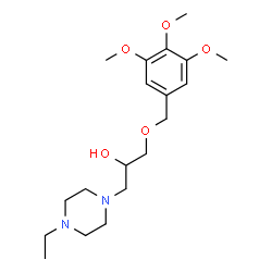 ChemSpider 2D Image | 1-(4-Ethyl-1-piperazinyl)-3-[(3,4,5-trimethoxybenzyl)oxy]-2-propanol | C19H32N2O5