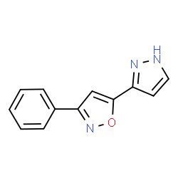 ChemSpider 2D Image | 3-PHENYL-5-(1H-PYRAZOL-3-YL)ISOXAZOLE | C12H9N3O
