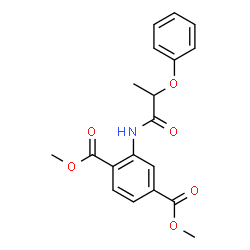 ChemSpider 2D Image | Dimethyl 2-[(2-phenoxypropanoyl)amino]terephthalate | C19H19NO6