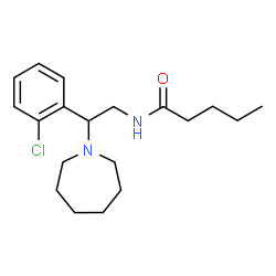 ChemSpider 2D Image | N-[2-(1-Azepanyl)-2-(2-chlorophenyl)ethyl]pentanamide | C19H29ClN2O
