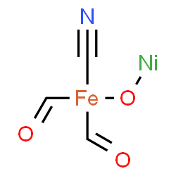 ChemSpider 2D Image | Ferrate(1-), (cyano-kappaC)diformylolato-, nickel(1+) (1:1) | C3H2FeNNiO3