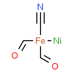 ChemSpider 2D Image | Diformyl(hydrocyanato-1kappaC)ironnickel(Fe-Ni) | C3H2FeNNiO2