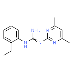 ChemSpider 2D Image | 1-(4,6-dimethylpyrimidin-2-yl)-3-(2-ethylphenyl)guanidine | C15H19N5